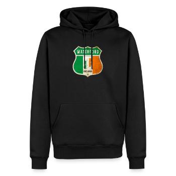 Waterford Irland Wappen Flaggen Design - Männer Premium Bio Hoodie - Schwarz - Vorne - Nico (187cm)
