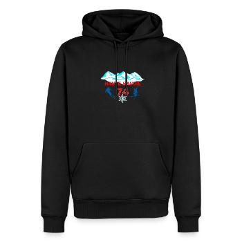 Haute-Savoie - Männer Premium Bio Hoodie - Schwarz - Vorne - Nico (187cm)