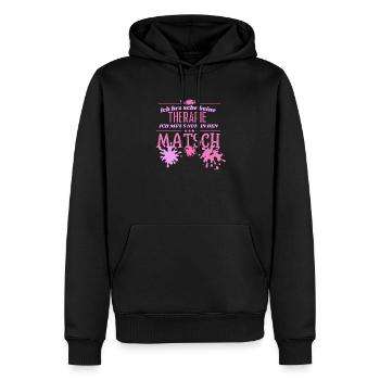 Muddy run shirt mud Matsch Therapie Lauf Teamshirt - Männer Premium Bio Hoodie - Schwarz - Vorne - Nico (187cm)