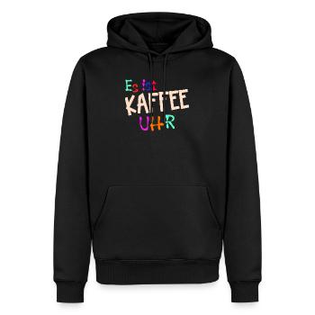 Kaffeeliebhaber Kaffeetrinker Kaffe Statement - Männer Premium Bio Hoodie - Schwarz - Vorne - Nico (187cm)