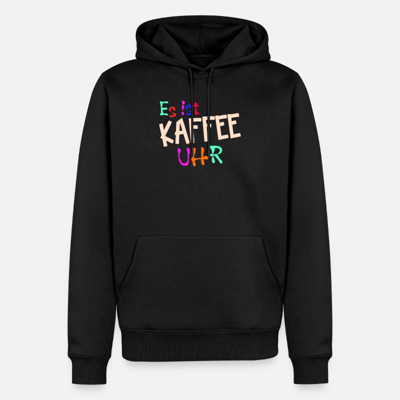 Kaffeeliebhaber Kaffeetrinker Kaffe Statement - Männer Premium Bio Hoodie - Schwarz