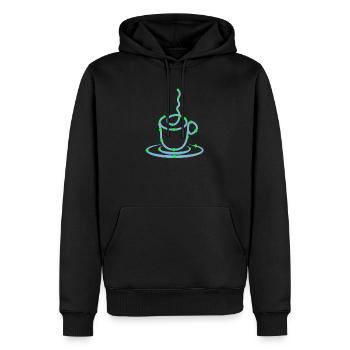 Coffee Cup Coffee Lovers Coffee Drinking - Men’s Premium Organic Hoodie - black - Front - Nico (187cm)