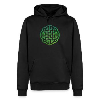 Nœud celtique - Sweat à capuche Premium bio Homme - noir - Devant - Nico (187cm)