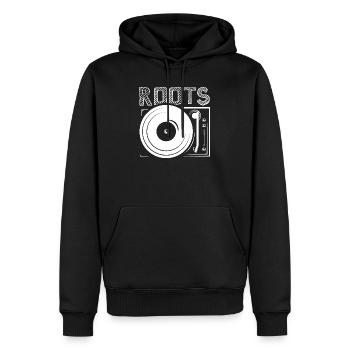 turntable dj djing turntables roots Plattenspieler - Männer Premium Bio Hoodie - Schwarz - Vorne - Nico (187cm)