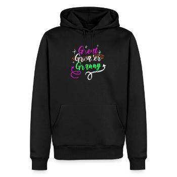 Grand-mère Grand-mère Disant Superoma Retraité Vieille Femme - Sweat à capuche Premium bio Homme - noir - Devant - Nico (187cm)