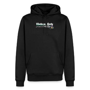 Vieille Femme Grand-mère Grand-mère Vintage Déclaration - Sweat à capuche Premium bio Homme - noir - Devant - Nico (187cm)