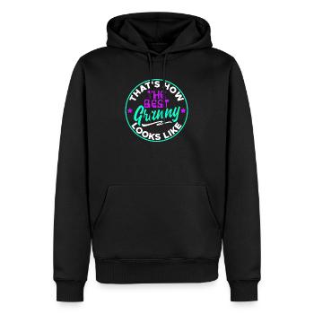 Cool Statement Best Grandma Grandchild Grandmother - Men’s Premium Organic Hoodie - black - Front - Nico (187cm)