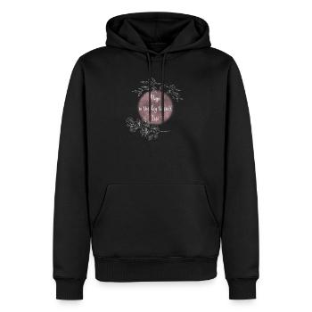 Yoga Keys to a Fulfilled Life - Men’s Premium Organic Hoodie - black - Front - Nico (187cm)
