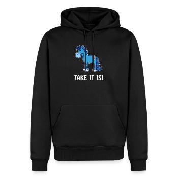 Herz Pferde Pony Lustig Statement Islandpferde - Männer Premium Bio Hoodie - Schwarz - Vorne - Nico (187cm)