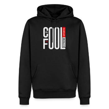 SPORTS EXTRÊMES COOL ET FOUS - Sweat à capuche Premium bio Homme - noir - Devant - Nico (187cm)