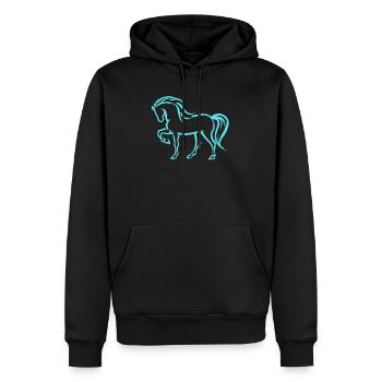 Chevaux islandais Poulains Chevaux Amour des chevaux Fan de chevaux - Sweat à capuche Premium bio Homme - noir - Devant - Nico (187cm)