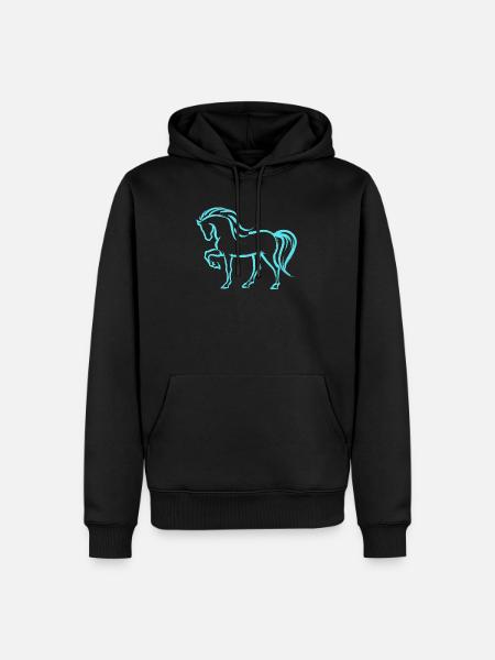 Islandpferde Fohlen Pferde Pferdeliebe Pferdefan - Herre Premium økologisk hoodie - sort