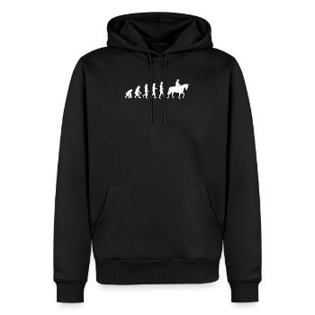 Chevaux vintage Chevaux islandais Cheval Amour Étalon - Sweat à capuche Premium bio Homme - noir - Devant - Nico (187cm)