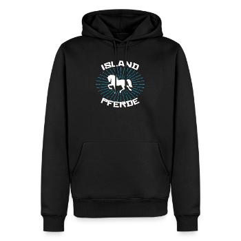 Chevaux Déclaration islandaise Chevaux islandais Cheval Amour - Sweat à capuche Premium bio Homme - noir - Devant - Nico (187cm)