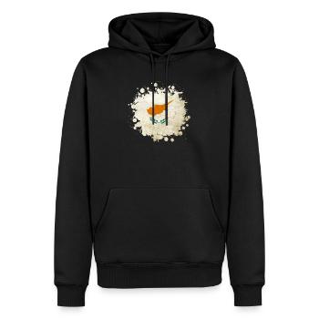 Zypern Vintage Klecks Flagge - Männer Premium Bio Hoodie - Schwarz - Vorne - Nico (187cm)