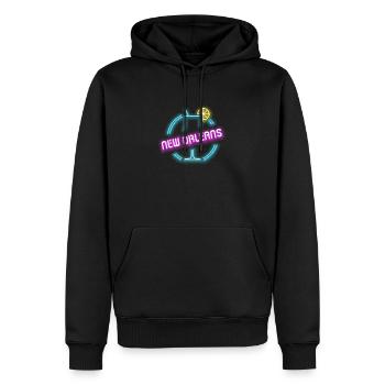 Cocktail estival de la Nouvelle-Orléans - Sweat à capuche Premium bio Homme - noir - Devant - Nico (187cm)