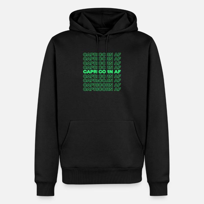 Tierkreiszeichen Steinbock Statement Aberglaube - Männer Premium Bio Hoodie - Schwarz