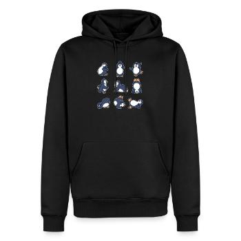 Cool Tier Tanzen Pinguin Seevogel Antarktis - Männer Premium Bio Hoodie - Schwarz - Vorne - Nico (187cm)