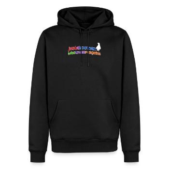 Bird Animal Penguin Zoo South Pole Statement Seabird - Men’s Premium Organic Hoodie - black - Front - Nico (187cm)