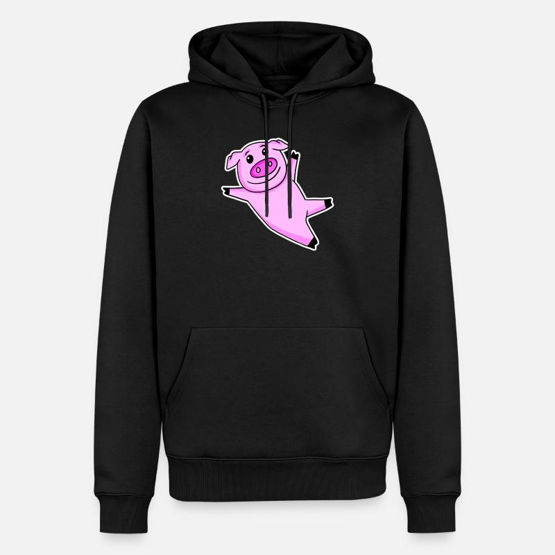 Cochon mignon - Sweat à capuche Premium bio Homme - noir