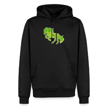 Gallop Horses Icelandic Horses Horse Love Trot - Men’s Premium Organic Hoodie - black - Front - Nico (187cm)