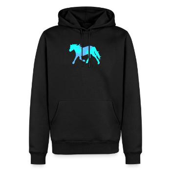 Cool Pferde Pferdenarr Islandpferde Pferdeliebe - Männer Premium Bio Hoodie - Schwarz - Vorne - Nico (187cm)