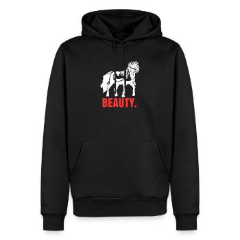 Chevaux islandais chevaux disant cheval amour amoureux des chevaux - Sweat à capuche Premium bio Homme - noir - Devant - Nico (187cm)