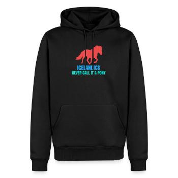 Chevaux islandais Déclaration de poney Amoureux des chevaux islandais - Sweat à capuche Premium bio Homme - noir - Devant - Nico (187cm)