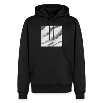 Marble White Gold Structure - Men’s Premium Organic Hoodie - black - Front - Nico (187cm)