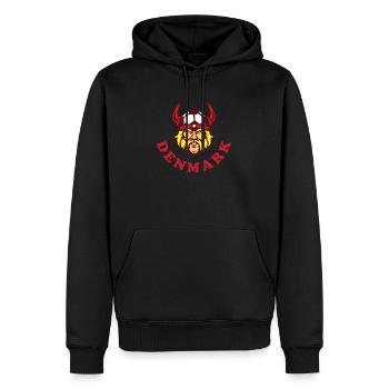 Denmark Football - Men’s Premium Organic Hoodie - black - Front - Nico (187cm)
