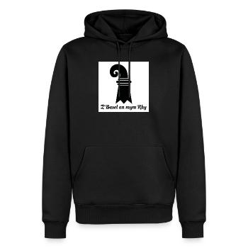 Basel am Rhein - Männer Premium Bio Hoodie - Schwarz - Vorne - Nico (187cm)
