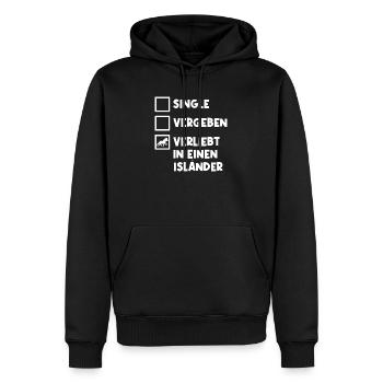 Islandpferde Pferdeliebe Statement Pferdenarr - Männer Premium Bio Hoodie - Schwarz - Vorne - Nico (187cm)