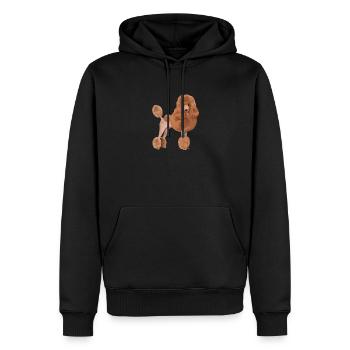 Standard Pudel Hund - Männer Premium Bio Hoodie - Schwarz - Vorne - Nico (187cm)