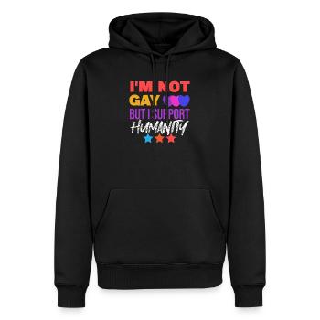 Cool Lgbt Statement Rechte Homosexueller Herz - Männer Premium Bio Hoodie - Schwarz - Vorne - Nico (187cm)