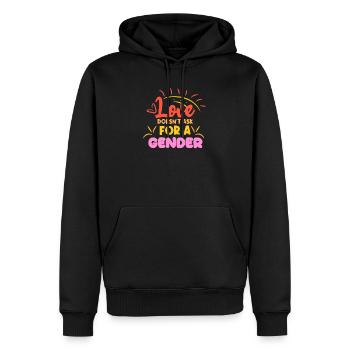 Lgbt Statement Gleichgeschlechtliche Partnerschaft - Männer Premium Bio Hoodie - Schwarz - Vorne - Nico (187cm)