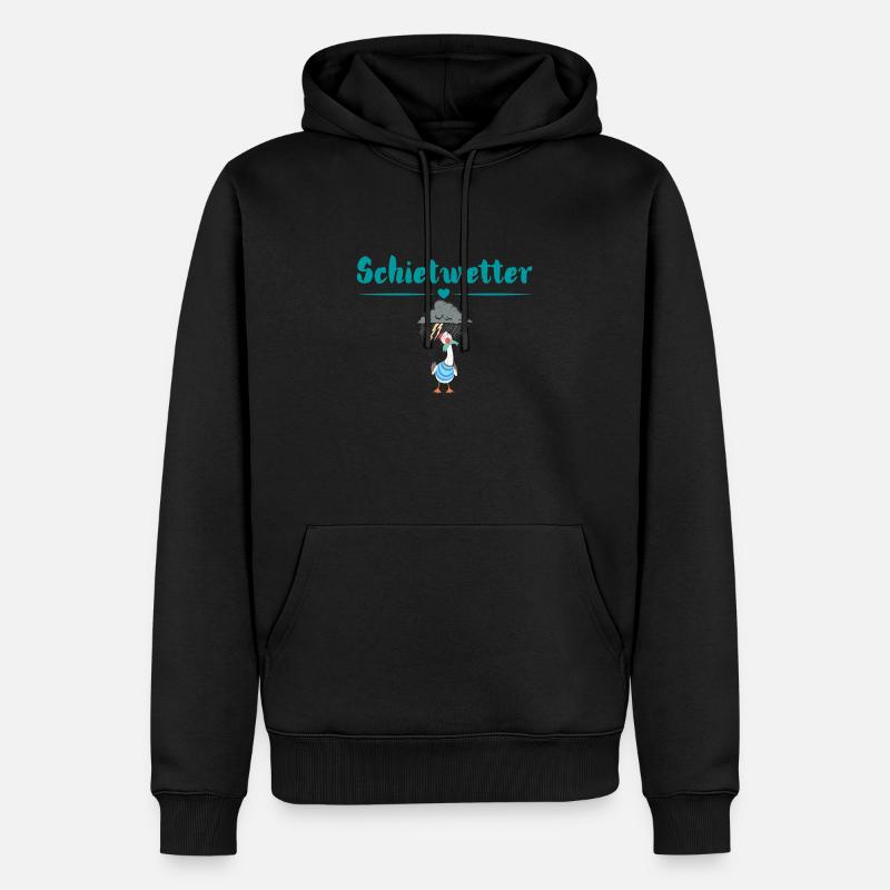 Schietwetter möwe. Maritime Mode - Männer Premium Bio Hoodie - Schwarz