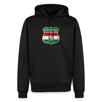 Design du drapeau de Nyíregyháza (Hongrie) - Sweat à capuche Premium bio Homme - noir - Devant - Nico (187cm)
