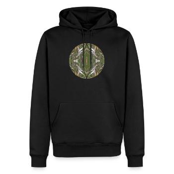 Natur Mandala Herbst in Nbg Kornburg - Männer Premium Bio Hoodie - Schwarz - Vorne - Nico (187cm)