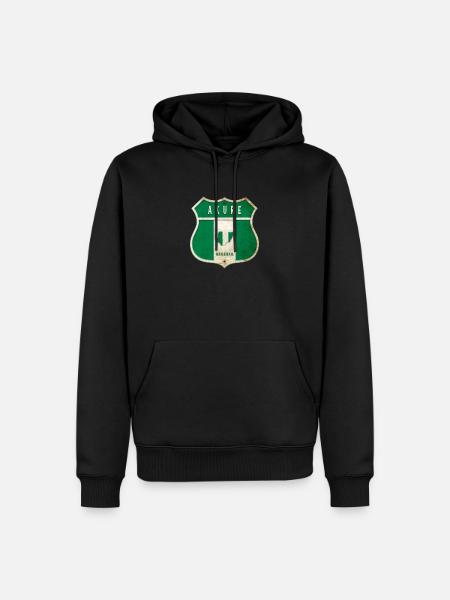 Design du drapeau d'Akure Nigeria - Sweat à capuche Premium bio Homme - noir