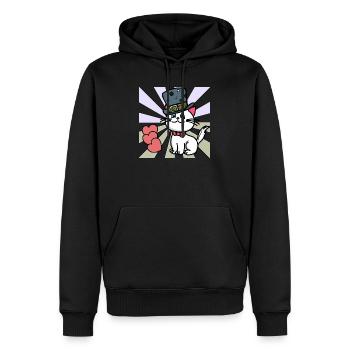 Cat Hearts Children Birthday Gift Baby - Men’s Premium Organic Hoodie - black - Front - Nico (187cm)