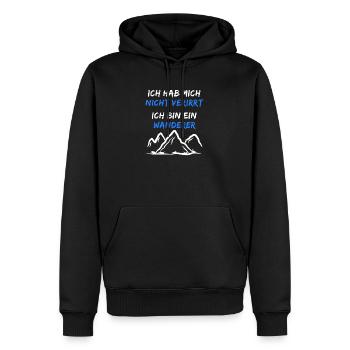 Berggipfel Wanderwege Statement Wandern Wanderer - Männer Premium Bio Hoodie - Schwarz - Vorne - Nico (187cm)