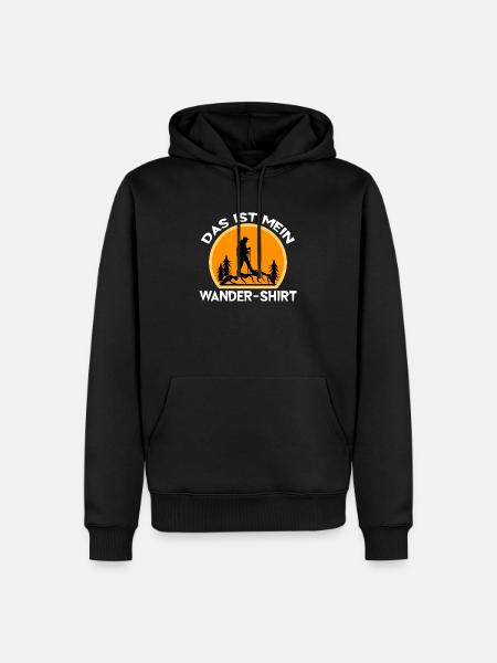 Klettern Wandern Wanderer Bergwandern Statement - Männer Premium Bio Hoodie - Schwarz