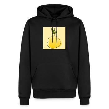 Zitrone - Männer Premium Bio Hoodie - Schwarz - Vorne - Nico (187cm)