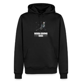 Scuba Diving Spearfishing Design - Men’s Premium Organic Hoodie - black - Front - Nico (187cm)