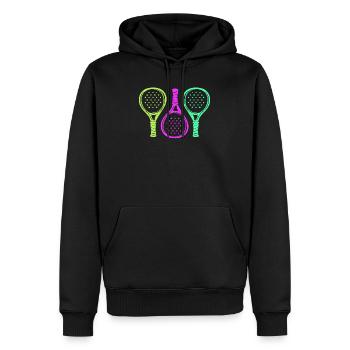 Padel Racket Setback Player Padel Game - Men’s Premium Organic Hoodie - black - Front - Nico (187cm)