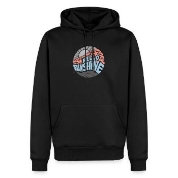 Hello Sunshine! Sommer, Sonne, Urlaub - Männer Premium Bio Hoodie - Schwarz - Vorne - Nico (187cm)