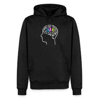Joueur de club de padel Tournoi de Padel par équipe Jeu de padel - Sweat à capuche Premium bio Homme - noir - Devant - Nico (187cm)