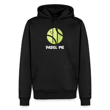 Sport Padel Player Balls Déclaration Padel Jeu de Padel - Sweat à capuche Premium bio Homme - noir - Devant - Nico (187cm)