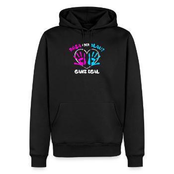 Elternteil Schwanger Statement Herz Familienglück - Männer Premium Bio Hoodie - Schwarz - Vorne - Nico (187cm)