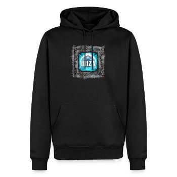 Ibiza Spirit Neon Design - Männer Premium Bio Hoodie - Schwarz - Vorne - Nico (187cm)